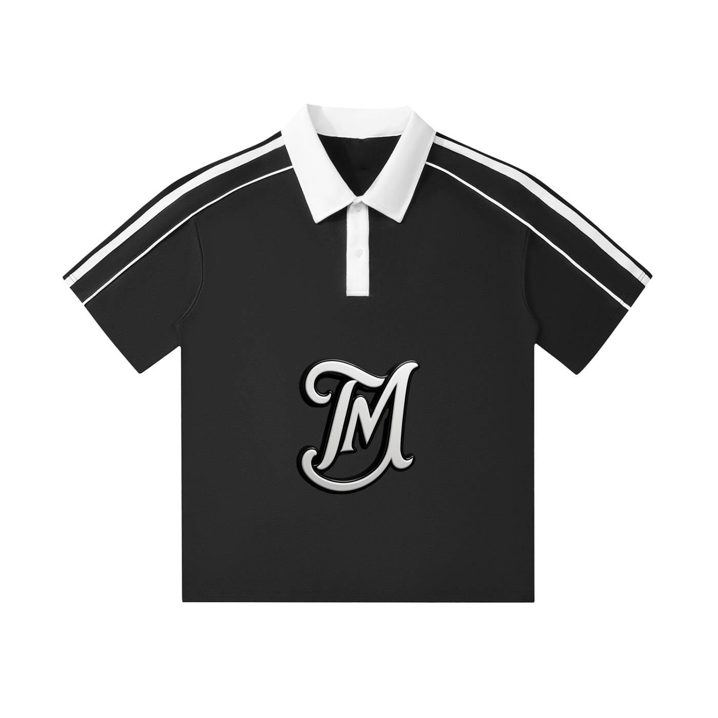 Contrast Collar Short-Sleeve Polo Shirt