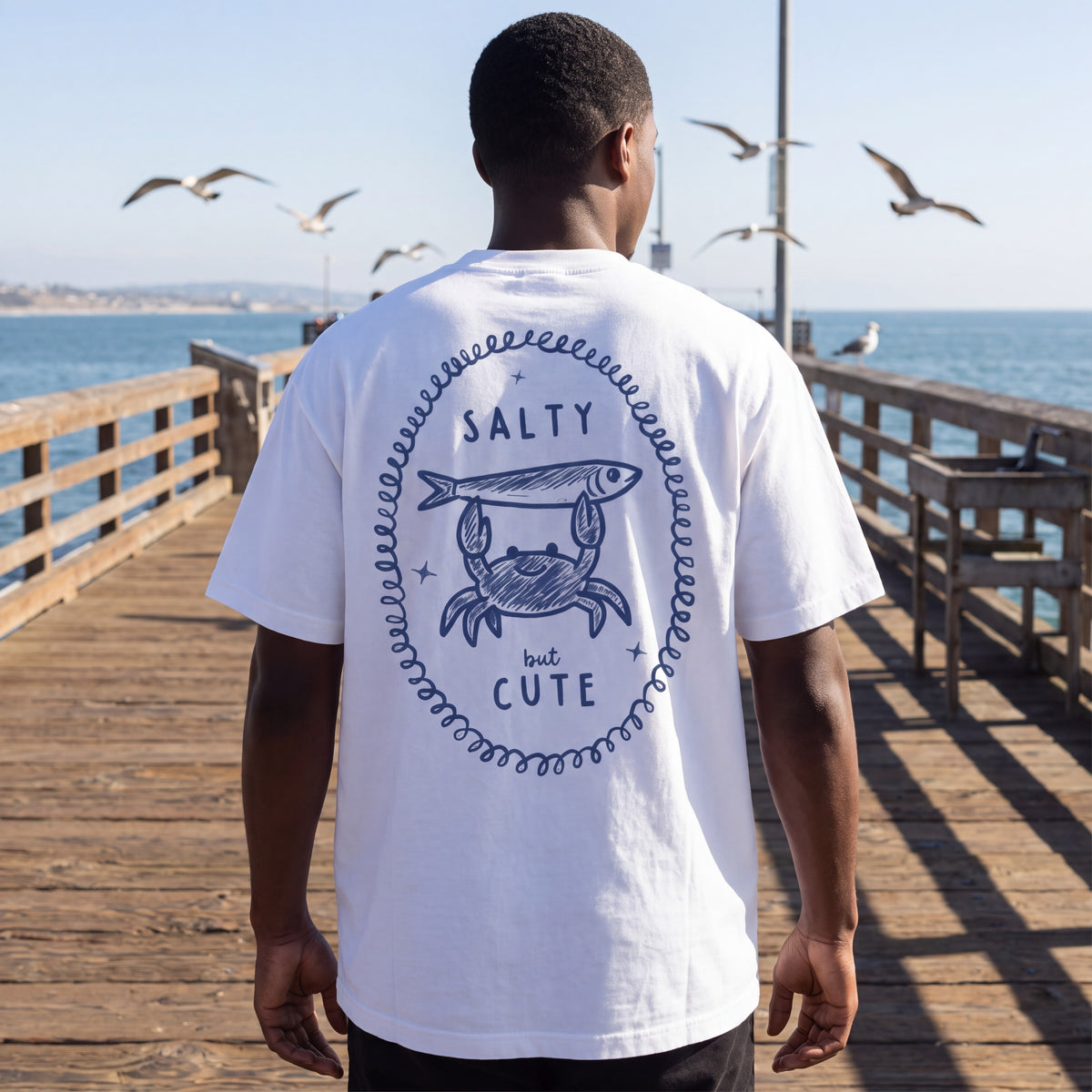 Salty but Cute tee — big back print