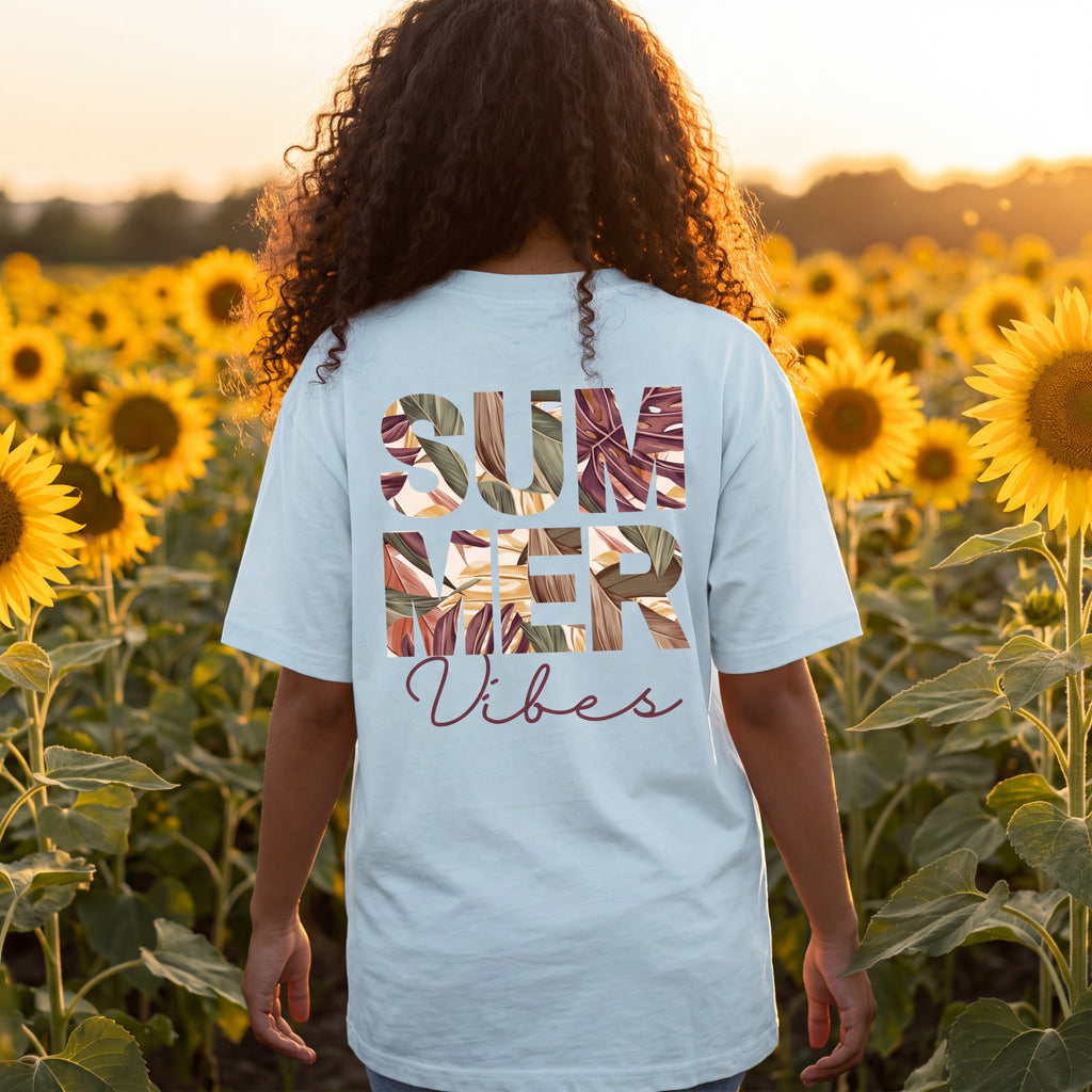 Summer Vibe tee — big back print