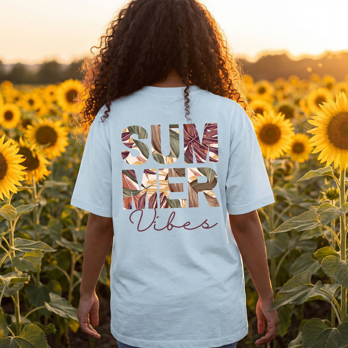 Summer Vibe tee — big back print